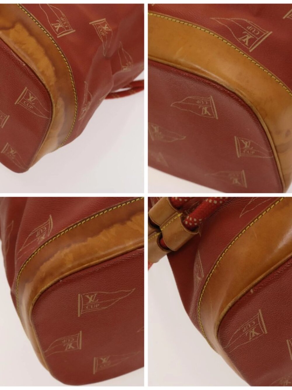LOUIS VUITTON LV Cup Saint Tropez Shoulder Bag Red M80026 LV Auth ep8882 - Picture 16 of 16